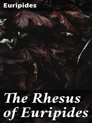 cover image of The Rhesus of Euripides